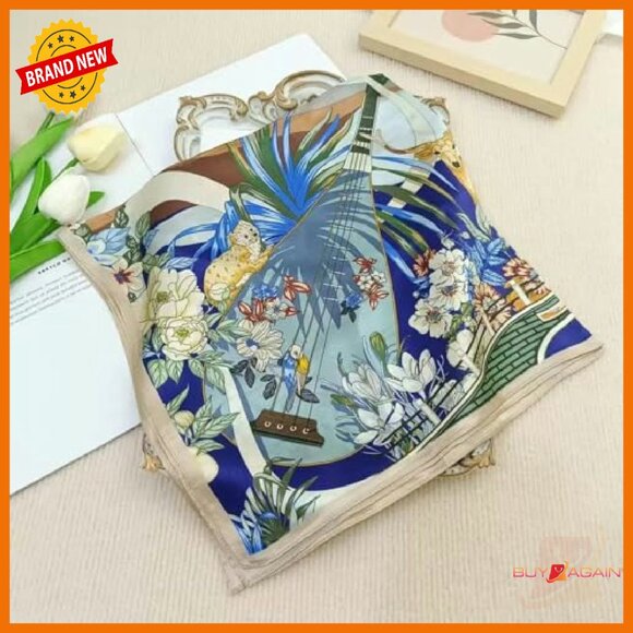 27x27 Mulberry Silk Square Scarf, Versatile Headscarf & Neckerchief - Picture 3 of 6